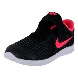 Nike Baby Girl's Revolution 4 TDY Black Racer Pink & White Shoe Size 5C